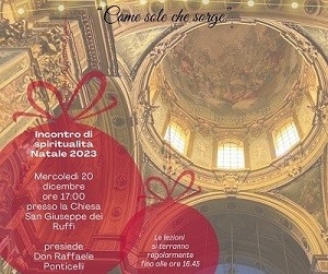 20 dicembre 2023: Come il sole che sorge - Natale 2023